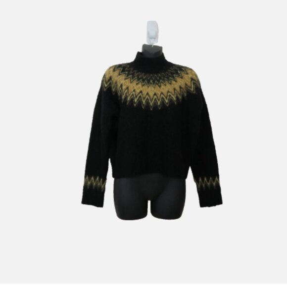 All Saints Sweaters - All Saints sz Small Clyde Funnel Fair Isle Sweater Knit Pullover Wool Blend NEW